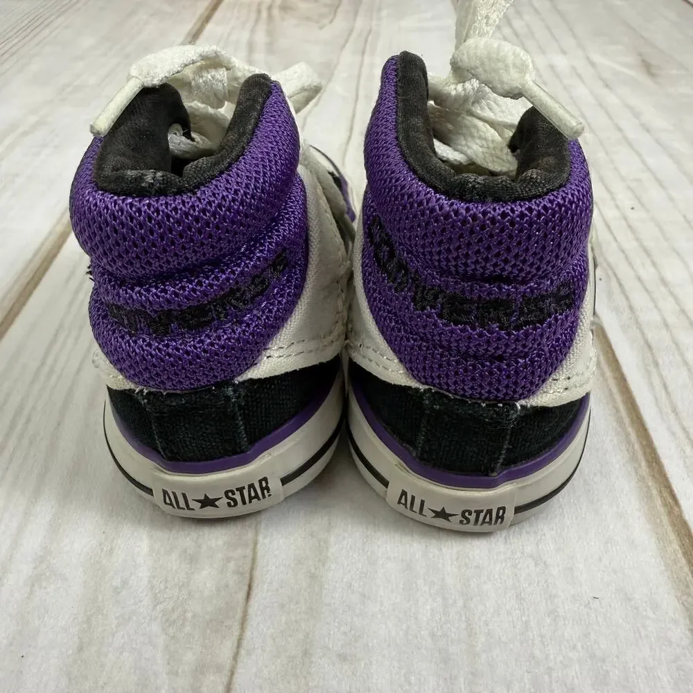 Converse All Star‎ Chuck Taylor Toddler Baby High Top Sneakers Black Purple 4C